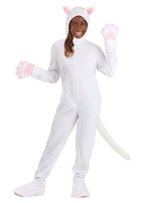 White Cat Adult Costume