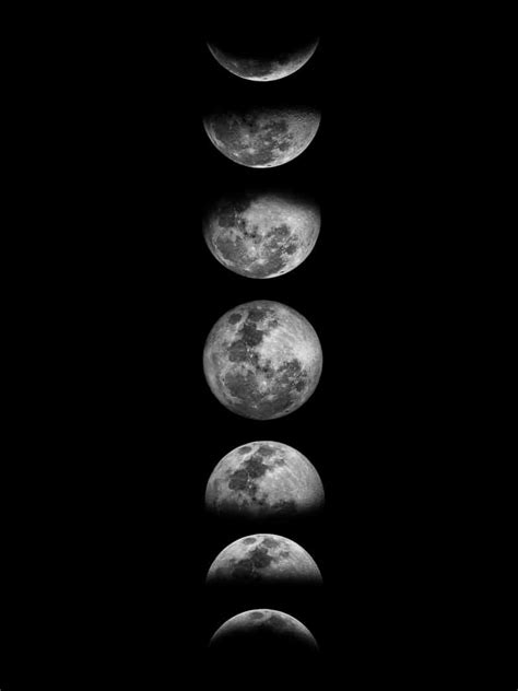 Moon Wall Art, Phases of the Moon 18in x 24in - The Moon Joy