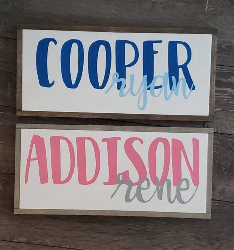 Wooden Rustic Baby Name Sign /nursery Wall Decor/ - Etsy