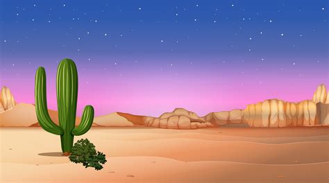 desert scene with sunset 365327 Vector Art at Vecteezy