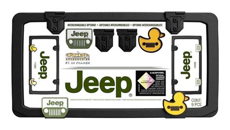 Jeep Metal License Plate Frame With Fastener Covers Duck Emblem Jeep Emblem - Etsy