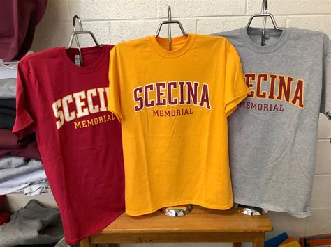 Scecina Memorial T-Shirt Red, Yellow, Black, White and Grey – Scecina Memorial High School ...