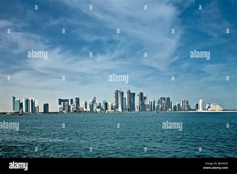 Doha Qatar skyline Stock Photo - Alamy