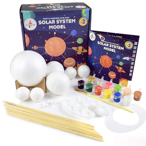 Buy Kalakaram Kids Solar System Model Kit for Kids, Paint and Assemble Kit for School Project ...