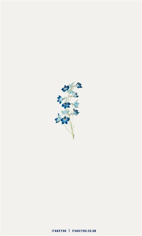 20 Shades of Serenity Blue Wallpaper Ideas : Blue Floral Wallpaper for Phone I Take You ...