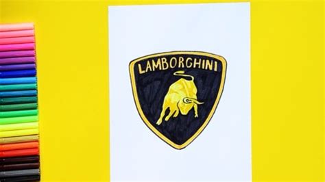 How to draw Lamborghini Bull Logo