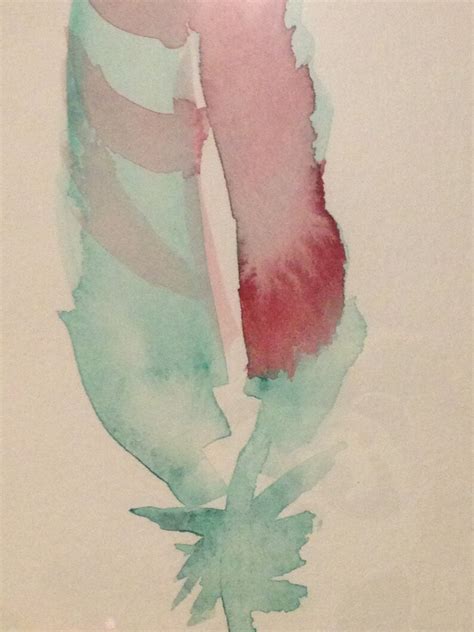 Feathers Watercolor Painting - Etsy