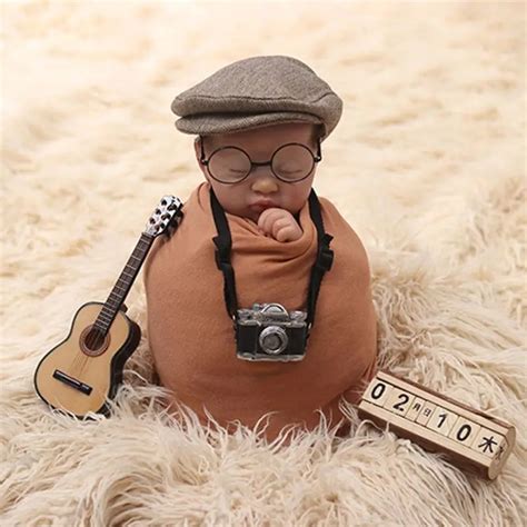 Newborn Photography Prop Creation Gentlemen Camera Infant DIY Props Studio Accessories-in Hats ...