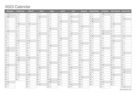 2023 printable calendar pdf or excel icalendarsnet - 2023 calendar free printable pdf templates ...