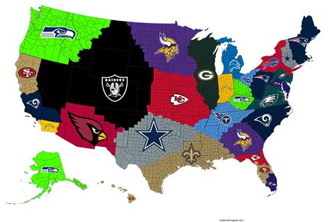 NFL Imperialism Map - Week 1 2019 : nfl