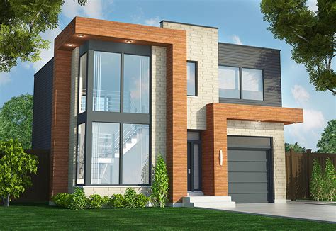 Contemporary Duplex - 90290PD | Architectural Designs - House Plans