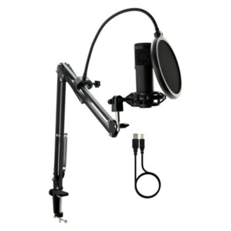 Fifine Pro Microphone with Boom Arm, Pop Filter, Anti-Vibration Mount-