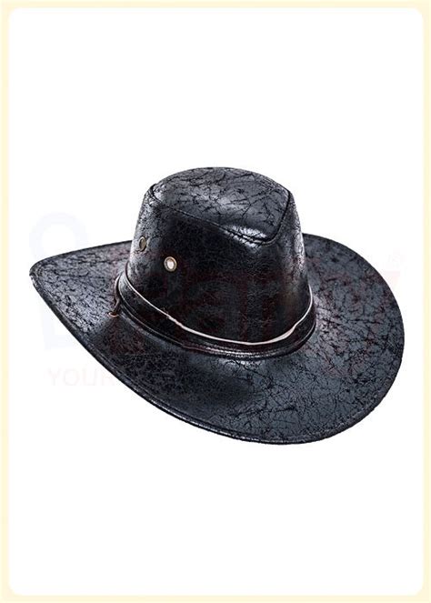 Cowboy Hat Leather Black | iParty