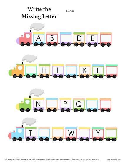 Alphabet train worksheet abcs – Artofit