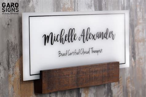 Personalized Wall Door Name Plate With Business Logo / Office - Etsy