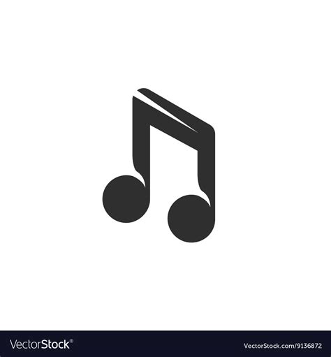 Music icon logo on white background Royalty Free Vector