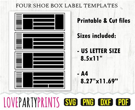 Shoe Box Label Template, PDF, Printable, Instant Download | ubicaciondepersonas.cdmx.gob.mx