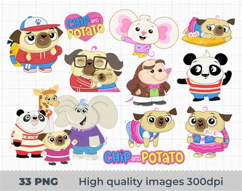 Chip y Potato clipart, Chip y Potato png, Chip y Potato png images, Chip y Potato Bundle png ...