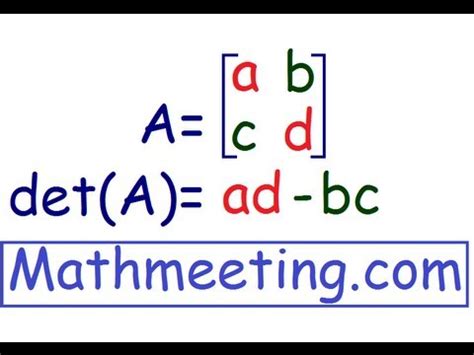 Determinant of 2x2 matrix - YouTube