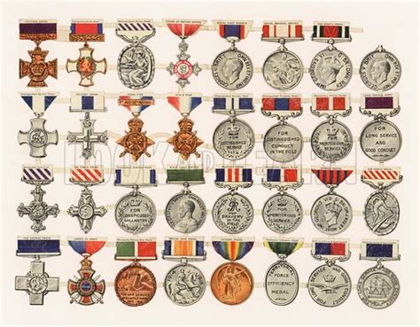 British military medals stock image | Look and Learn