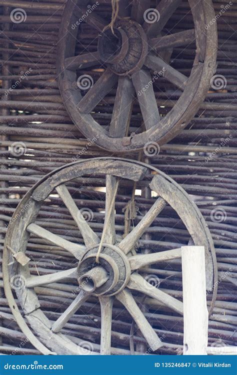 Vintage Wooden Wagon Wheels Stock Image - Image of ancient, craft: 135246847