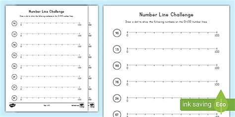 Number Line Challenge Activity (teacher made) - Twinkl