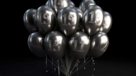 Balloon Number Many Black And Silver Balloons With The Numbers 11 On Them Backgrounds | JPG Free ...