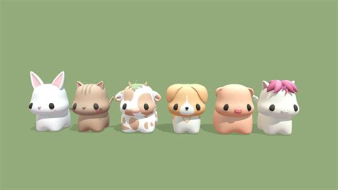 Cute Little Animals - Buy Royalty Free 3D model by ahingel [00164f7] - Sketchfab Store