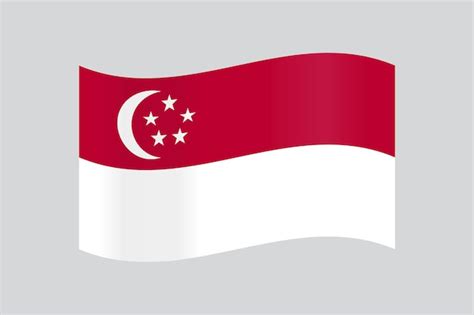 Premium Vector | Official vector Singapore flag design