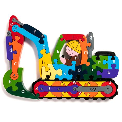 Alphabet Digger, Wooden ABC Puzzle | Alphabet Jigsaws