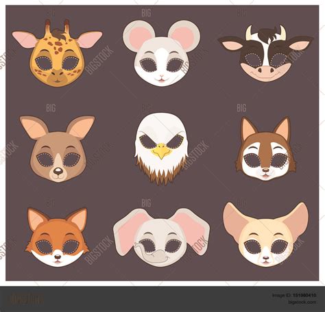 Halloween Masks 9 Vector & Photo (Free Trial) | Bigstock