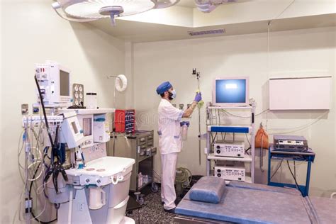 Concept Photo of a Hospital Worker Doing Cleaning in Operation Room Stock Photo - Image of ...