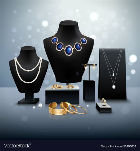 Realistic Jewelry Display Royalty Free Vector Image