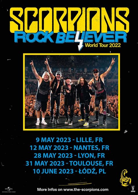 Scorpions - Tour 2023 - 12/05/2023 - Nantes - Pays de la Loire - France | Concerts-Metal Calendar