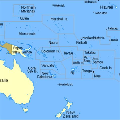 The map of the Pacific Islands | Download Scientific Diagram