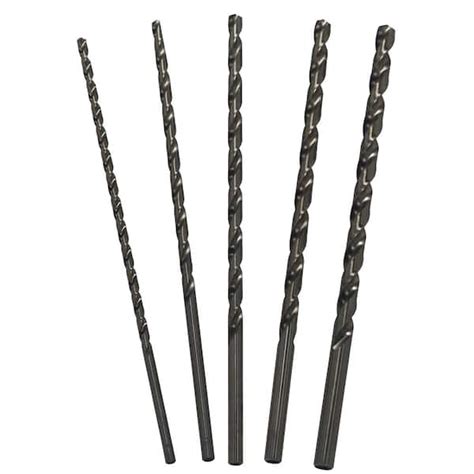 Drill America 12 in. High Speed Steel Extra-Long Drill Bit Set (5-Piece) POUDWDDL12 - The Home Depot