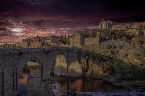 San Martin Bridge, Toledo Spain Photograph by Mike Deutsch - Fine Art America