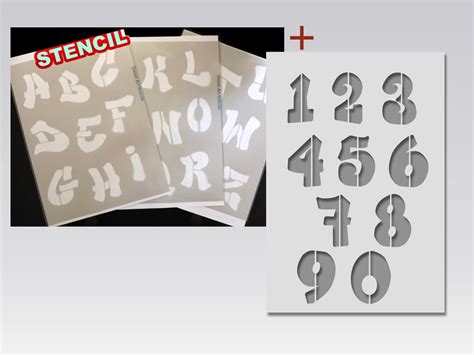 Stencil Alphabet Graffiti Letters Numbers Painting Tool. - Etsy