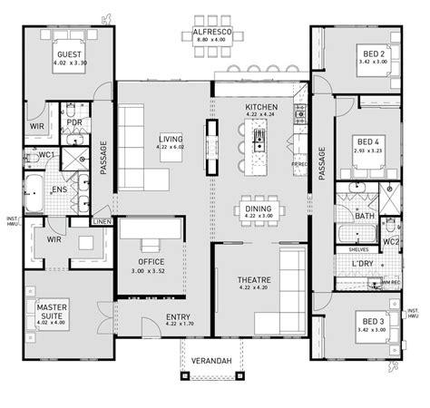 Six Bedroom House Plans - Apartment Layout