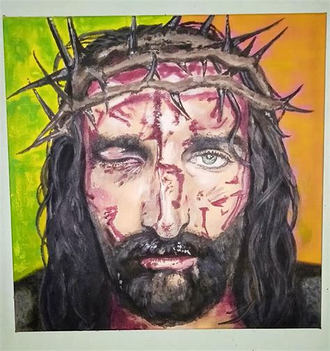 Passion of Christ Painting (acrylic), Furniture & Home Living, Home Decor, Wall Decor on Carousell