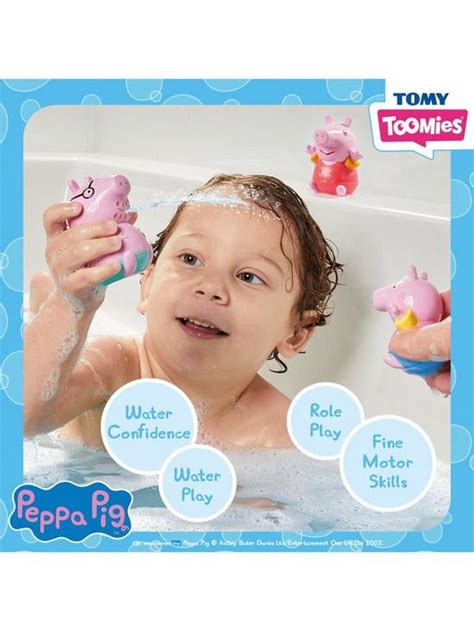 Peppa Pig Daddy Pig, Peppa Pig & George Bath Squirters | littlewoods.com