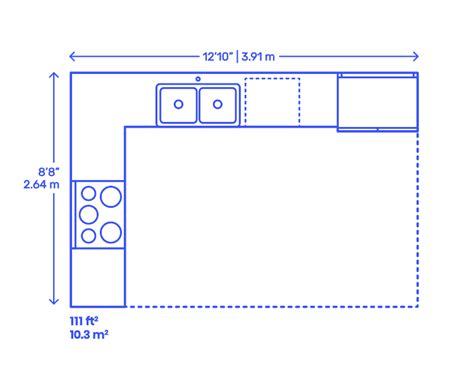 Kitchen Layouts Dimensions & Drawings | Dimensions.com