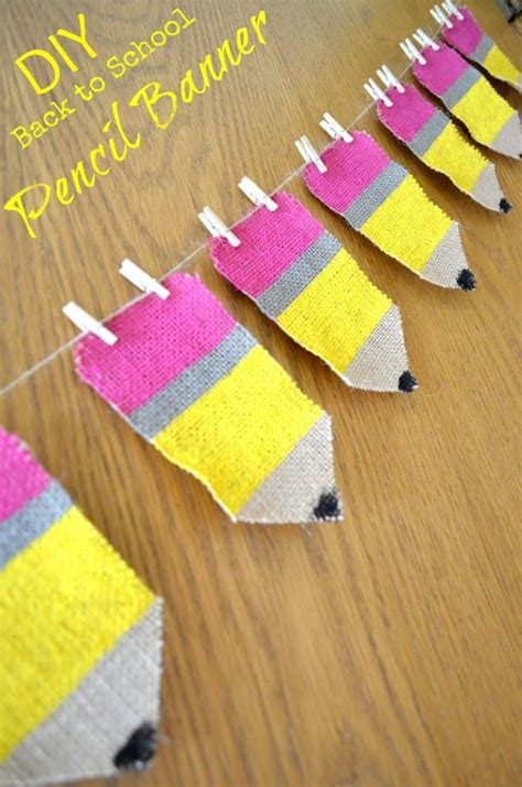 Back to School DIY Pencil Banner Classroom Decor