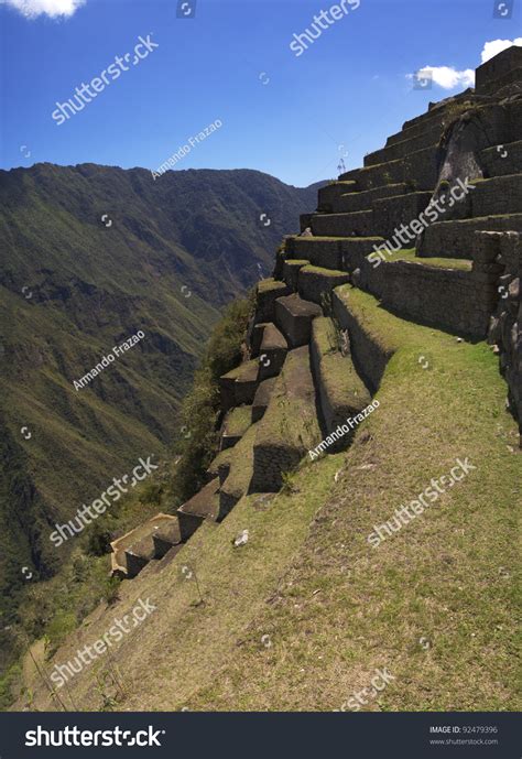 Detail Of Machu Picchu Western Terraces. They Were Used Both To Agriculture And Erosion ...