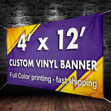 4x12' Custom Banners Vinyl Banner printing 13oz full | Etsy