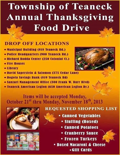 Free Thanksgiving Food Drive Flyer Template Of Thanksgiving Food Drive Flyer Template for Free ...