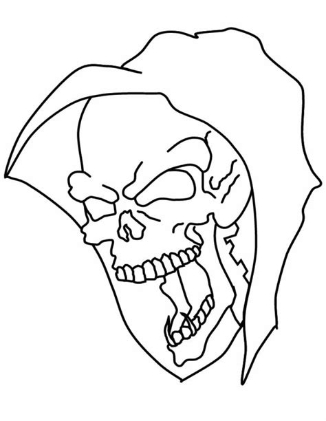 Scary Grim Reaper Coloring Pages