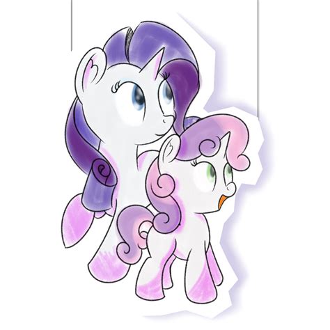 Rarity and Sweetie Belle by Vaetan on DeviantArt