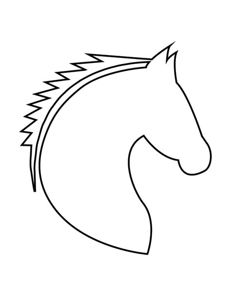 Horse Head Stencil - ClipArt Best