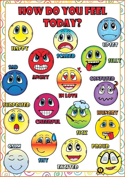 Feelings and Emotions POSTER - English ESL Worksheets for distance learning and physical ...